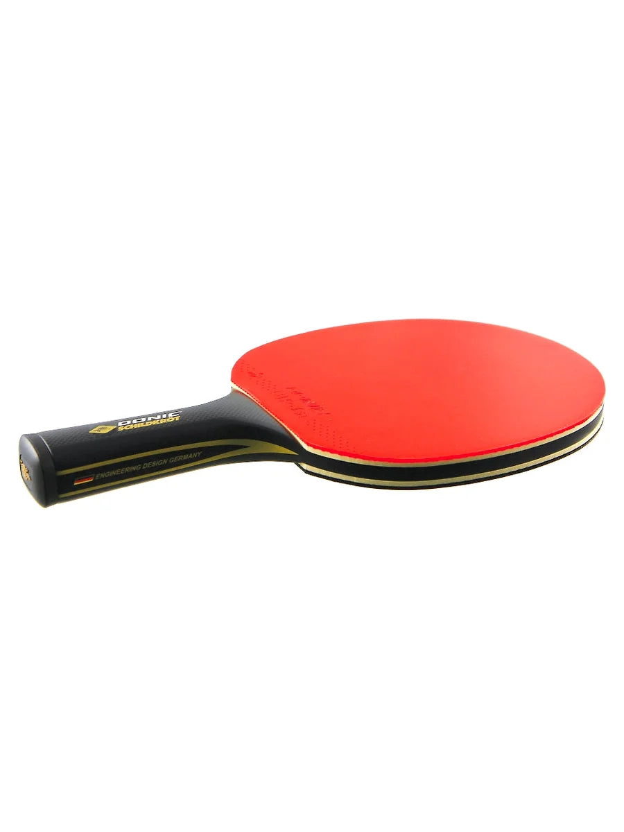 DONIC Carbotec 7000 All-Rounder Table Tennis Racket: Powerful Carbon Blade and Liga-QRC Rubber for Intermediate Players