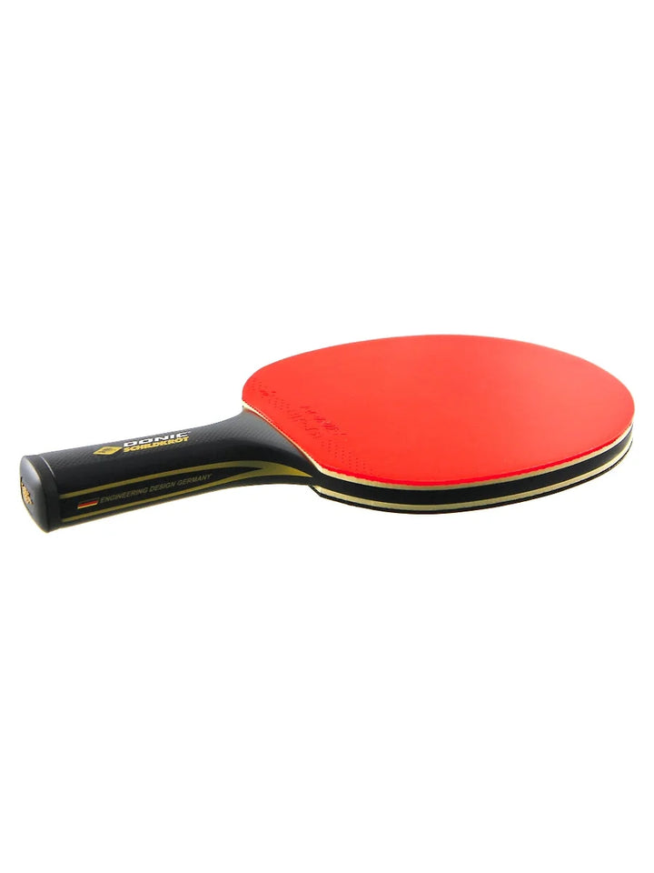 DONIC Carbotec 7000 All-Rounder Table Tennis Racket: Powerful Carbon Blade and Liga-QRC Rubber for Intermediate Players