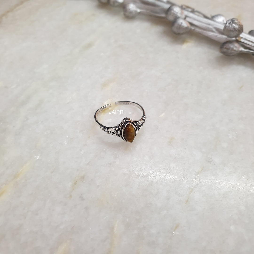 Tiger Eye Marquise | Stone Adjustable Handmade Ring Exclusive