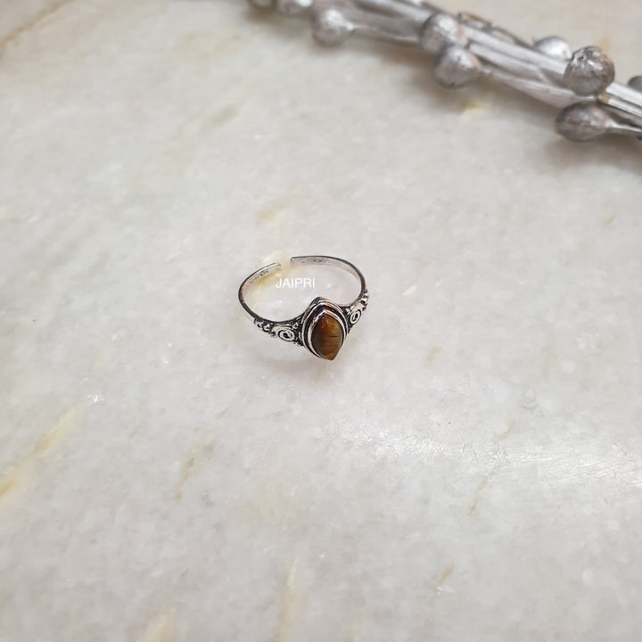 Tiger Eye Marquise | Stone Adjustable Handmade Ring Exclusive