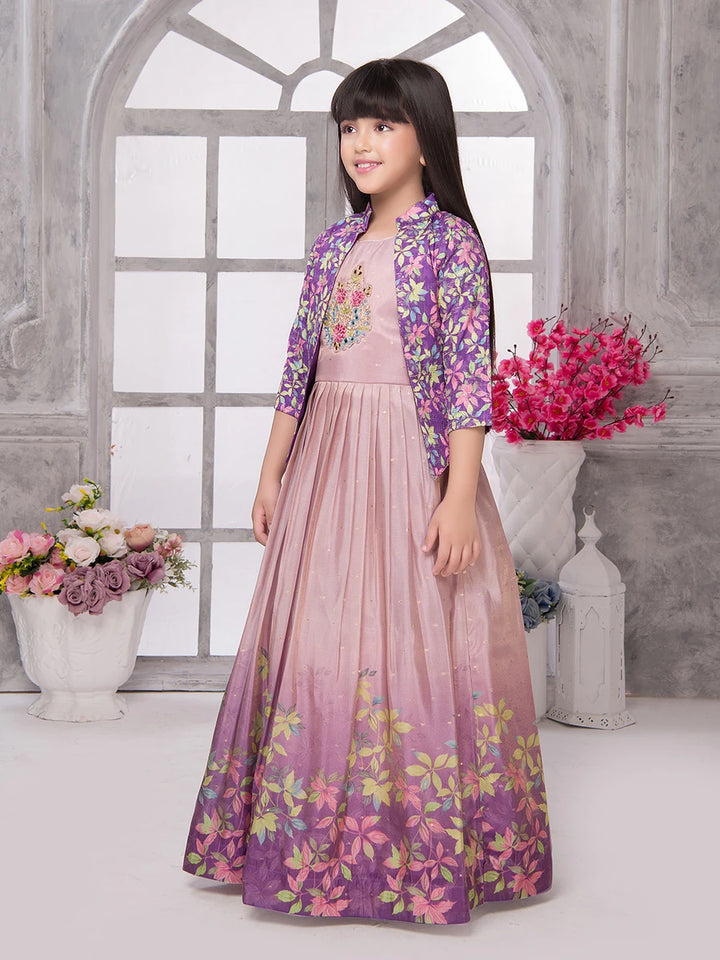 Baby Anarkali Dress | Trendy Gown with Embellished Jacket