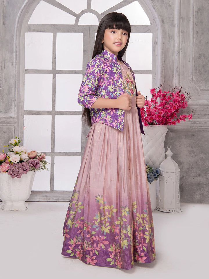Baby Anarkali Dress | Trendy Gown with Embellished Jacket