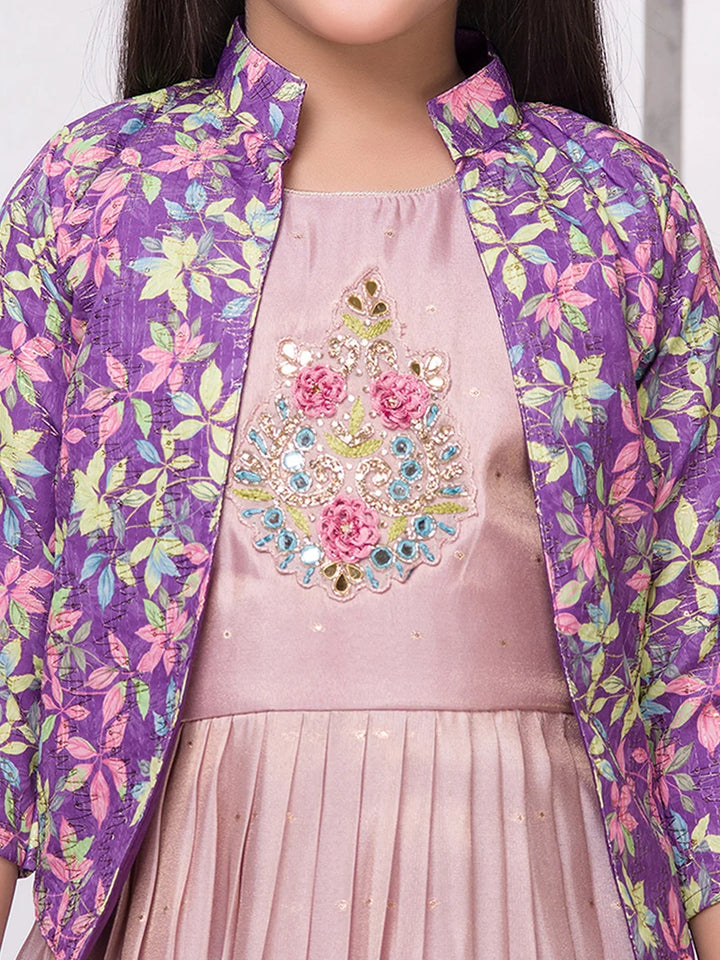 Baby Anarkali Dress | Trendy Gown with Embellished Jacket