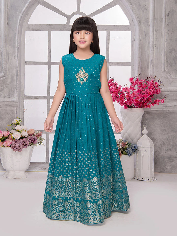 Affordable Georgette Anarkali Gown | Flared Style with Jacket