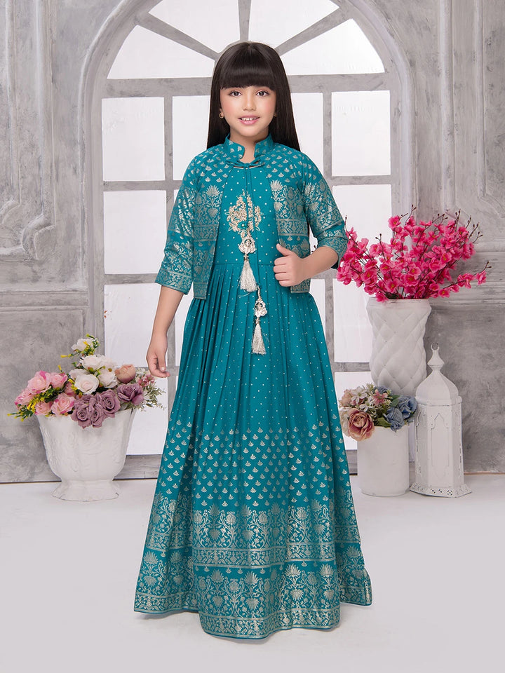 Affordable Georgette Anarkali Gown | Flared Style with Jacket