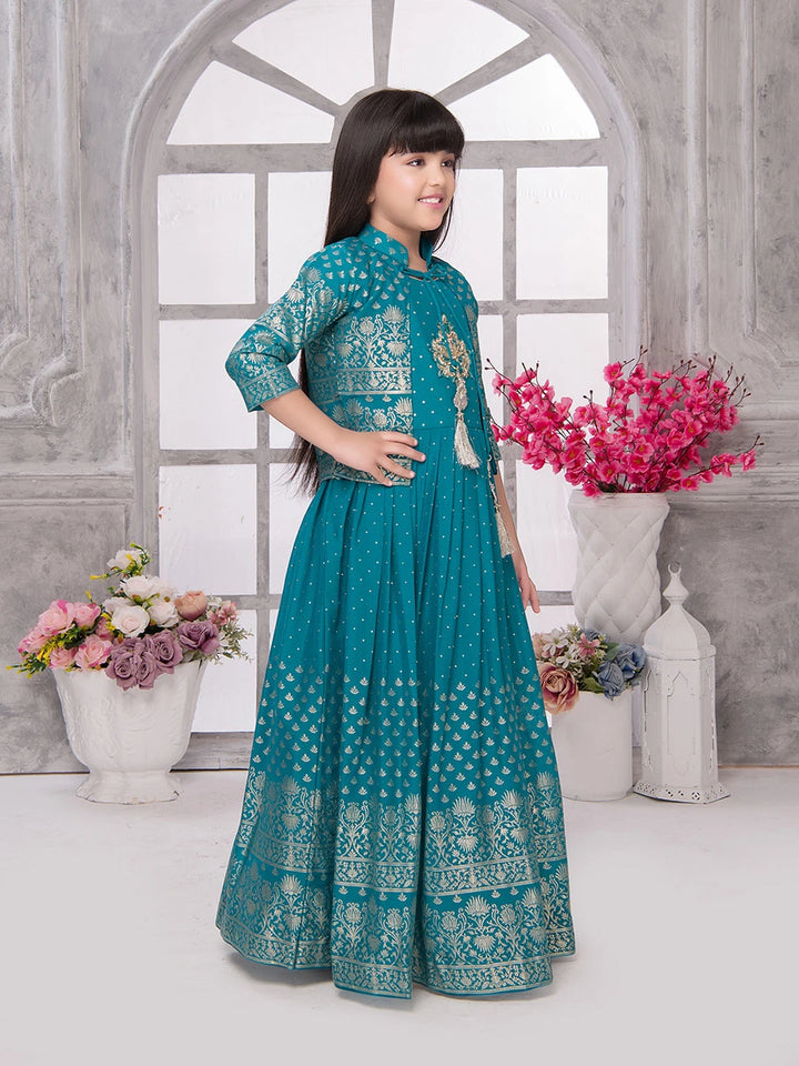 Affordable Georgette Anarkali Gown | Flared Style with Jacket