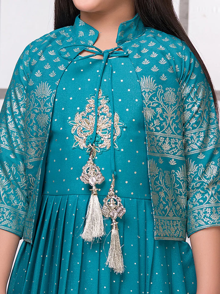 Affordable Georgette Anarkali Gown | Flared Style with Jacket