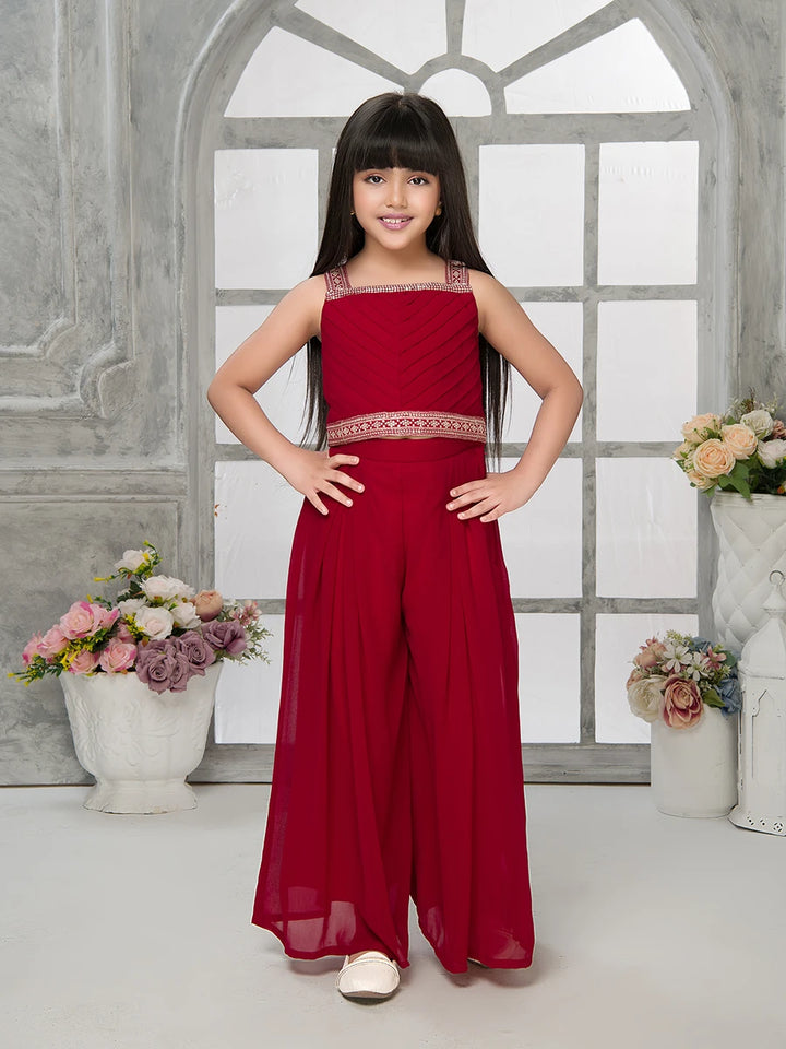Festive Embroidered Palazzo | Fashionable Ethnic Attire