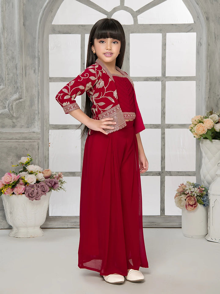Festive Embroidered Palazzo | Fashionable Ethnic Attire