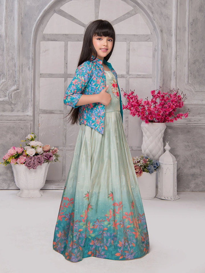 Baby Anarkali Dress | Trendy Gown with Embellished Jacket