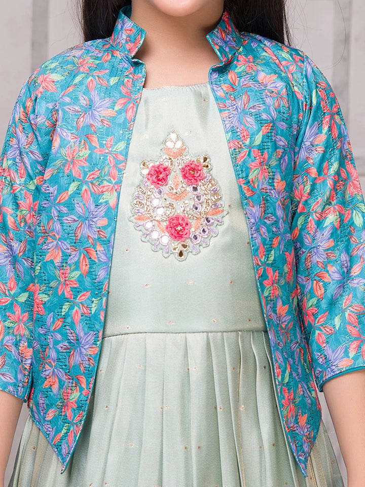 Baby Anarkali Dress | Trendy Gown with Embellished Jacket