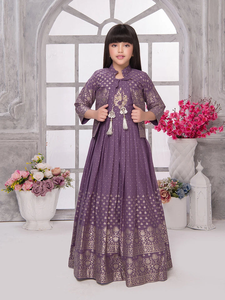 Affordable Georgette Anarkali Gown | Flared Style with Jacket
