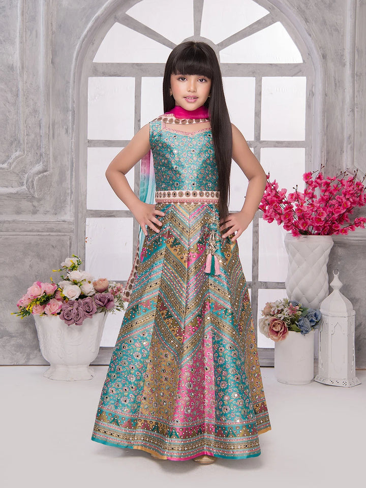 Vibrant Printed Lehenga Choli for Kids | Festive Look for Girls