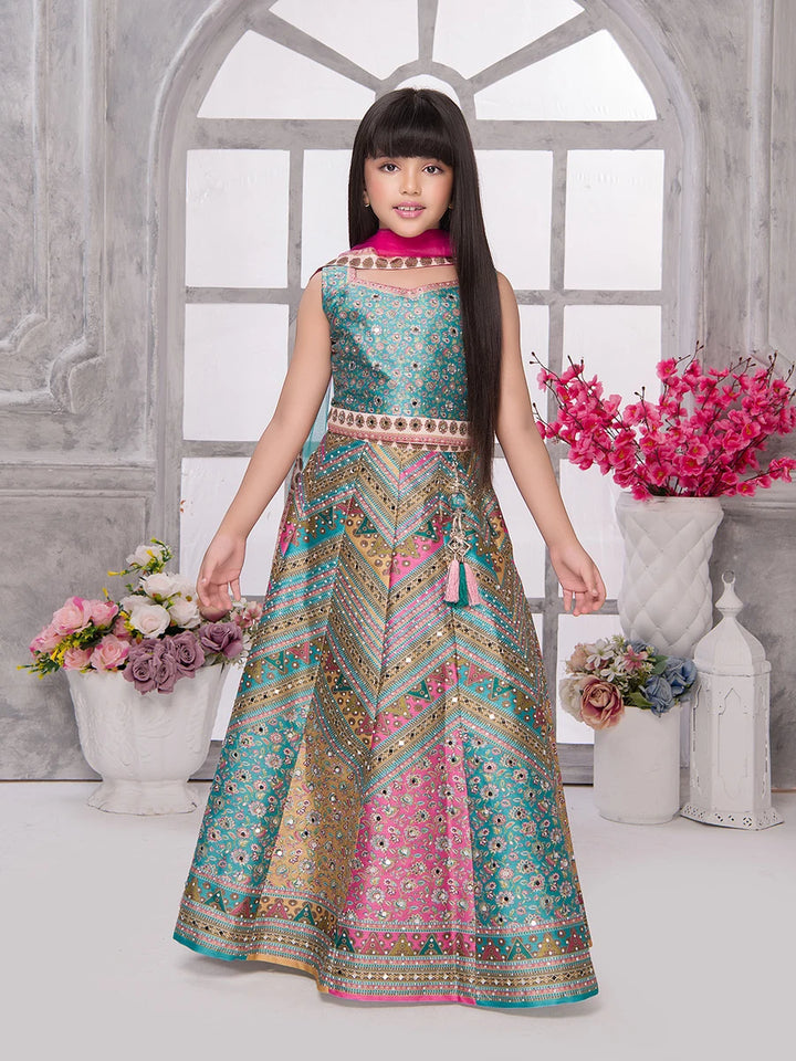 Vibrant Printed Lehenga Choli for Kids | Festive Look for Girls