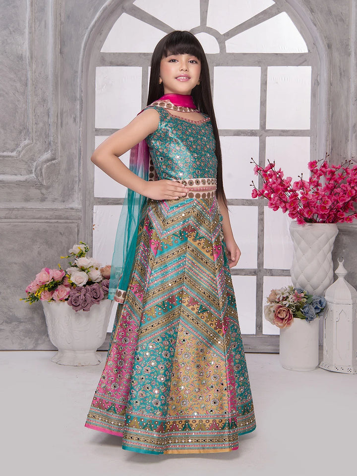 Vibrant Printed Lehenga Choli for Kids | Festive Look for Girls