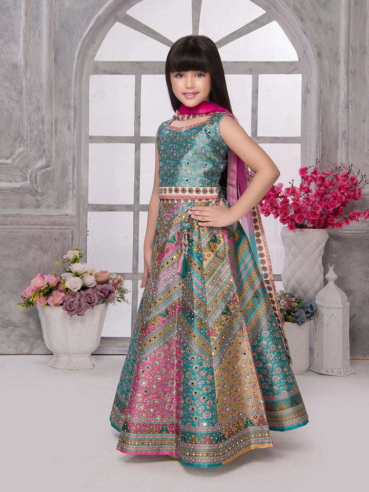 Vibrant Printed Lehenga Choli for Kids | Festive Look for Girls