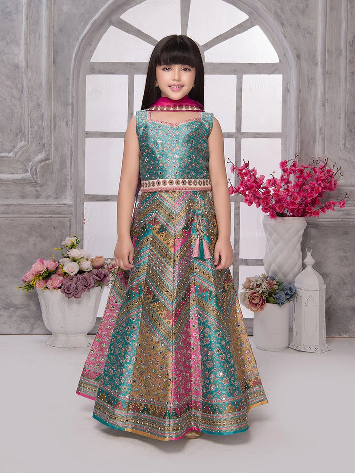 Vibrant Printed Lehenga Choli for Kids | Festive Look for Girls