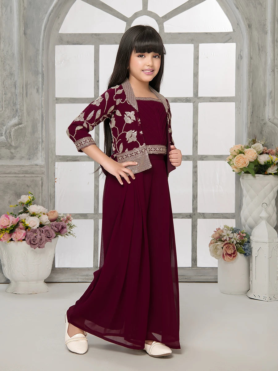 Festive Embroidered Palazzo | Fashionable Ethnic Attire