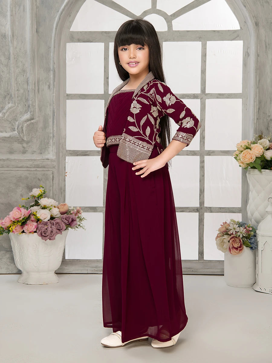 Festive Embroidered Palazzo | Fashionable Ethnic Attire