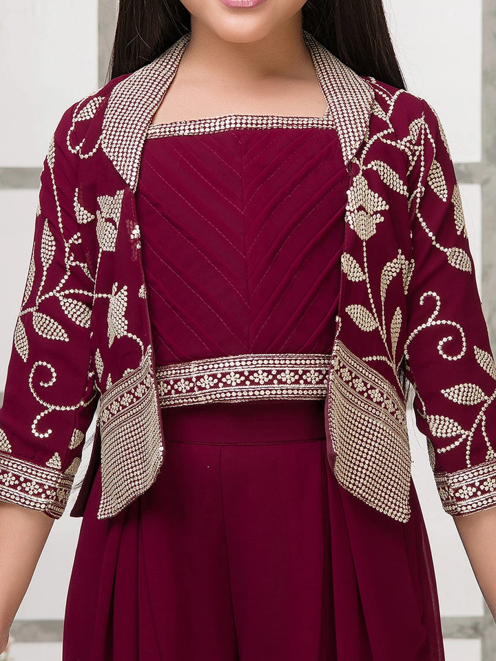 Festive Embroidered Palazzo | Fashionable Ethnic Attire