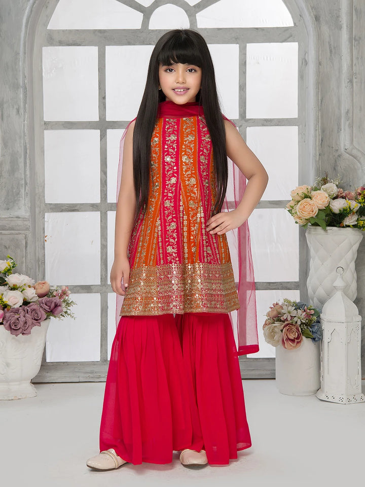 Stylish Embroidered Gharara Set | Elegant Festive Wear for Girls