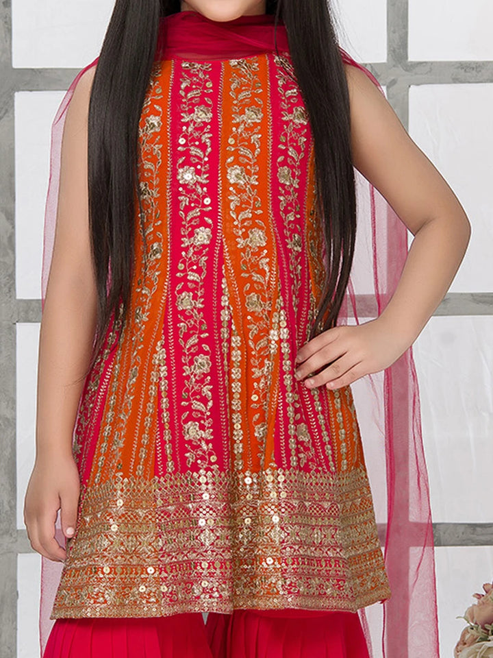Stylish Embroidered Gharara Set | Elegant Festive Wear for Girls