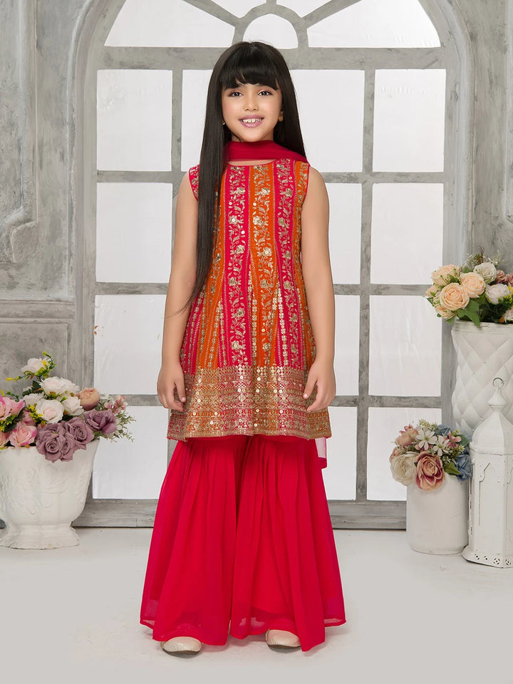 Stylish Embroidered Gharara Set | Elegant Festive Wear for Girls
