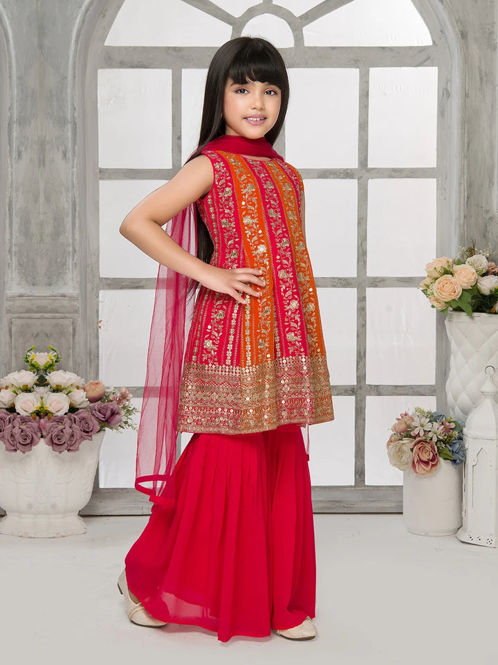 Stylish Embroidered Gharara Set | Elegant Festive Wear for Girls