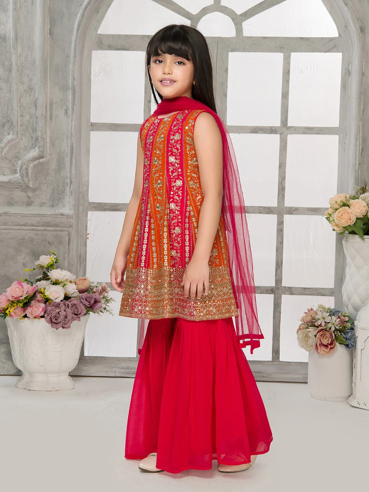 Stylish Embroidered Gharara Set | Elegant Festive Wear for Girls