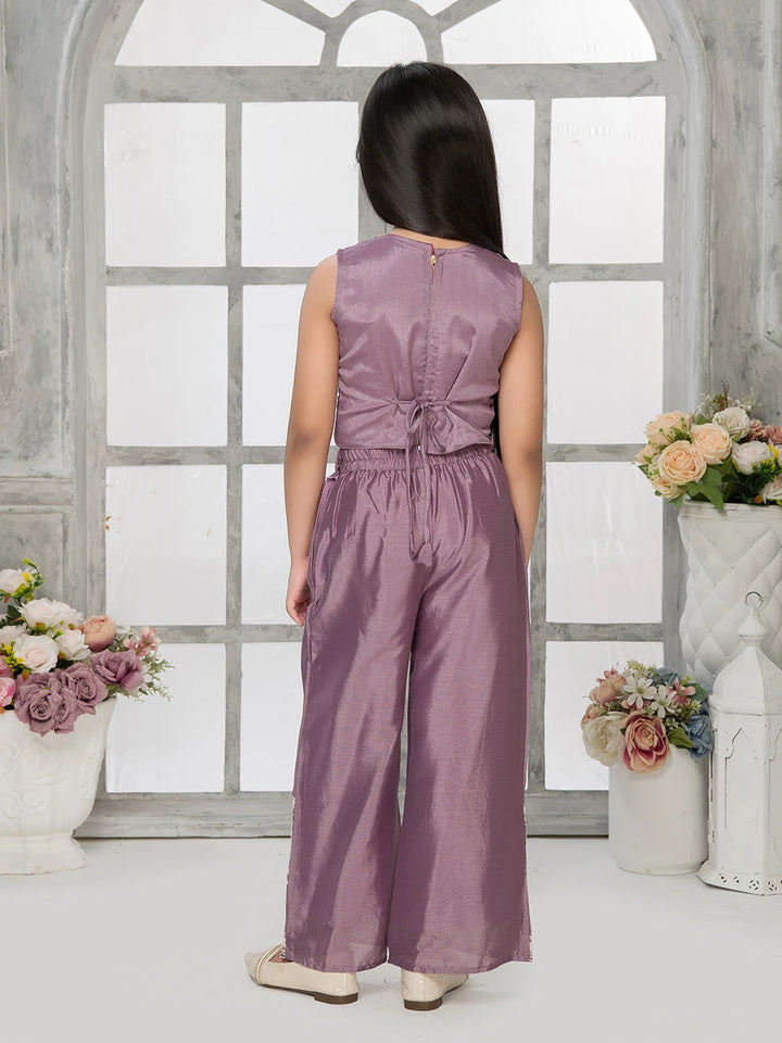 Stylish Palazzo Set for Girls | Embroidered Jacket & Pant Combo