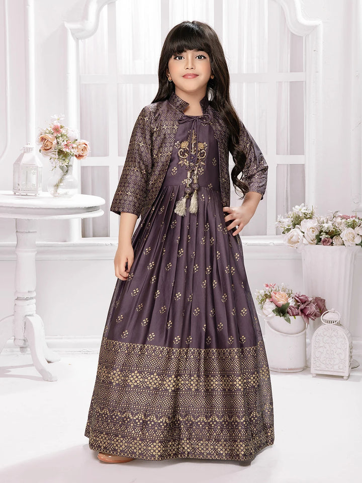 Modern Georgette Anarkali Gown | Stunning Flared Dress with Jacket