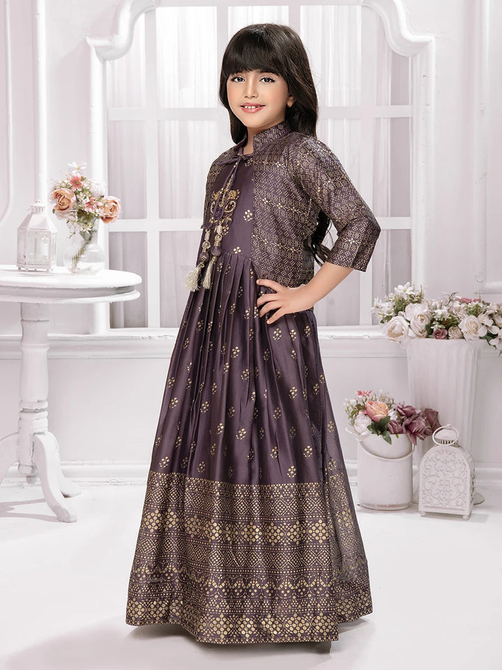 Modern Georgette Anarkali Gown | Stunning Flared Dress with Jacket