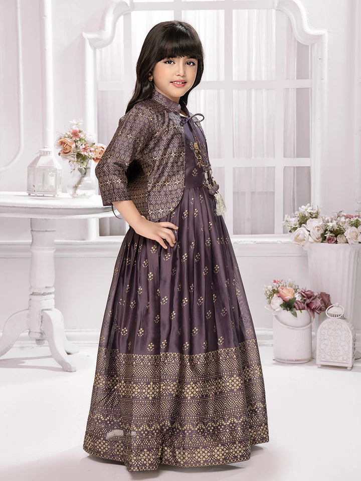 Modern Georgette Anarkali Gown | Stunning Flared Dress with Jacket