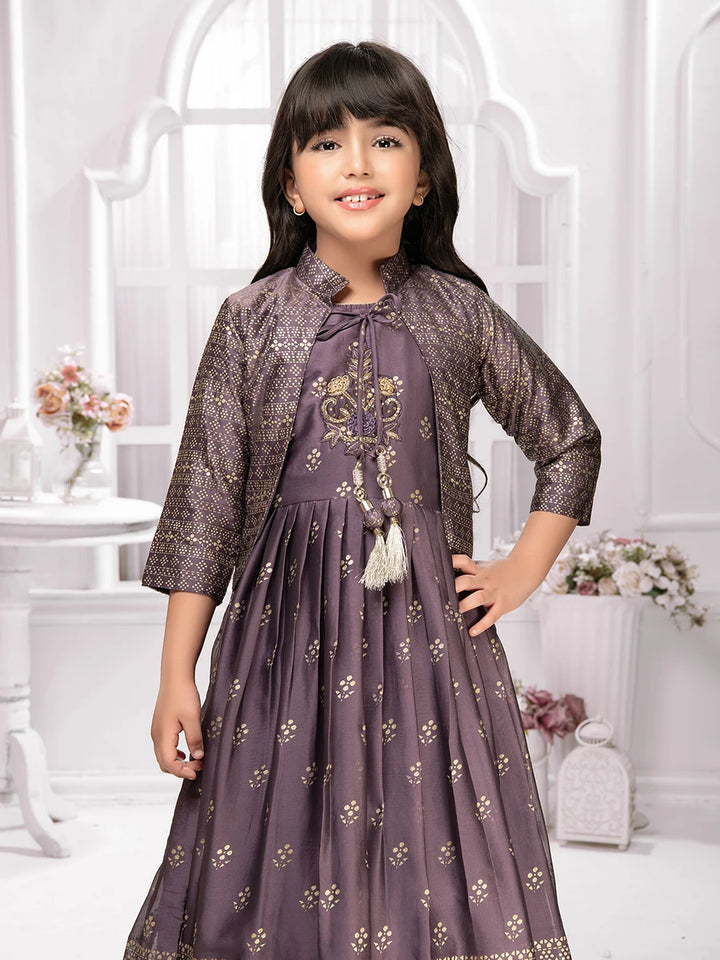 Modern Georgette Anarkali Gown | Stunning Flared Dress with Jacket