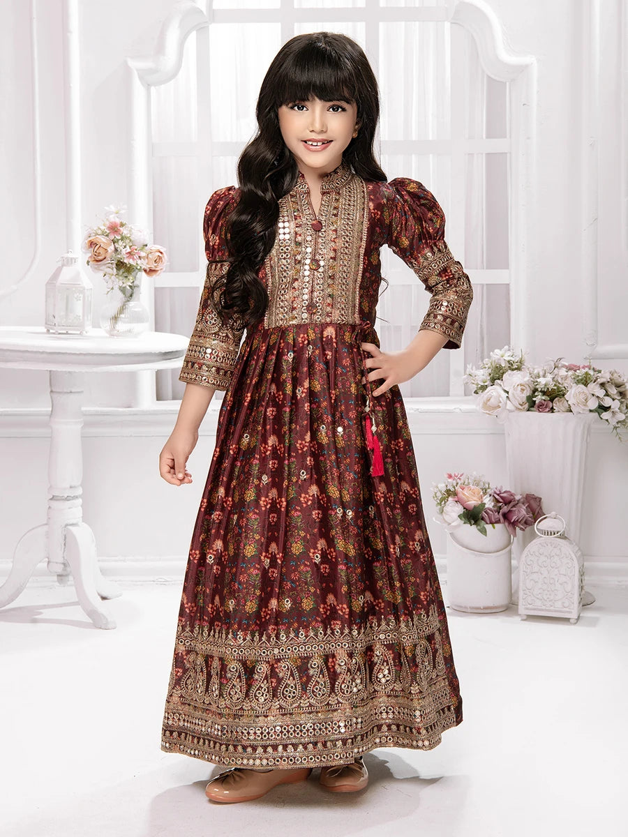 Beautiful Embellished Kids Anarkali | Stylish Party Dress
