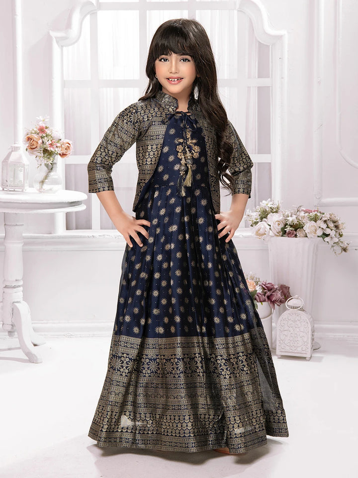 Modern Georgette Anarkali Gown | Stunning Flared Dress with Jacket