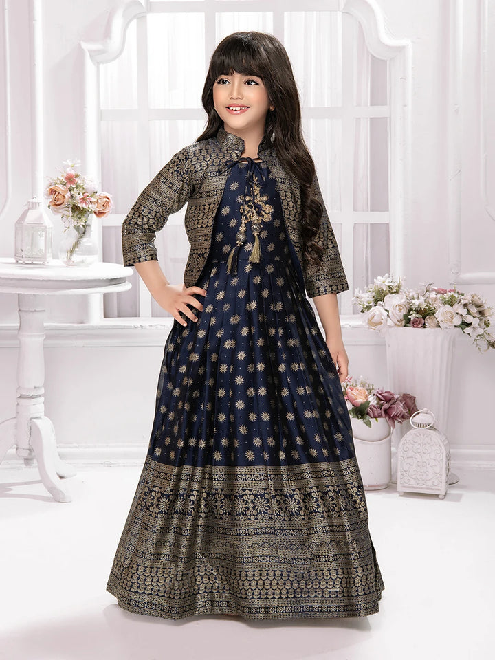 Modern Georgette Anarkali Gown | Stunning Flared Dress with Jacket