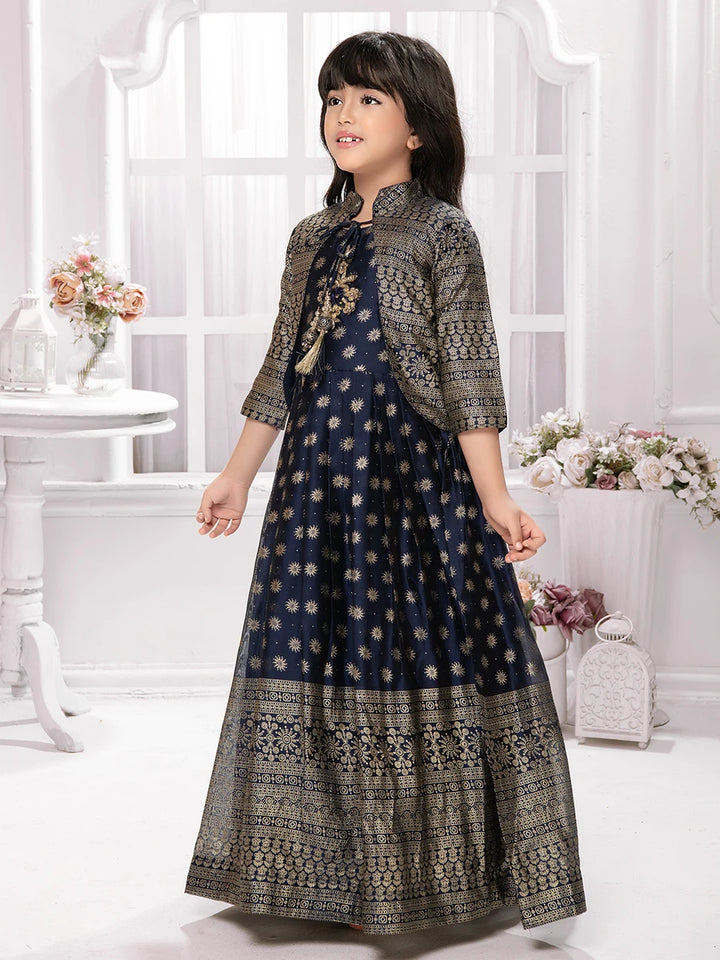 Modern Georgette Anarkali Gown | Stunning Flared Dress with Jacket