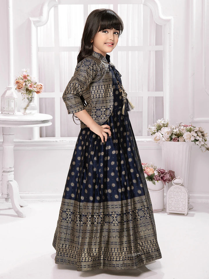 Modern Georgette Anarkali Gown | Stunning Flared Dress with Jacket