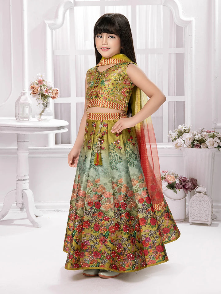 Trendy Kids Lehenga Choli | Multicolor Printed Party Wear
