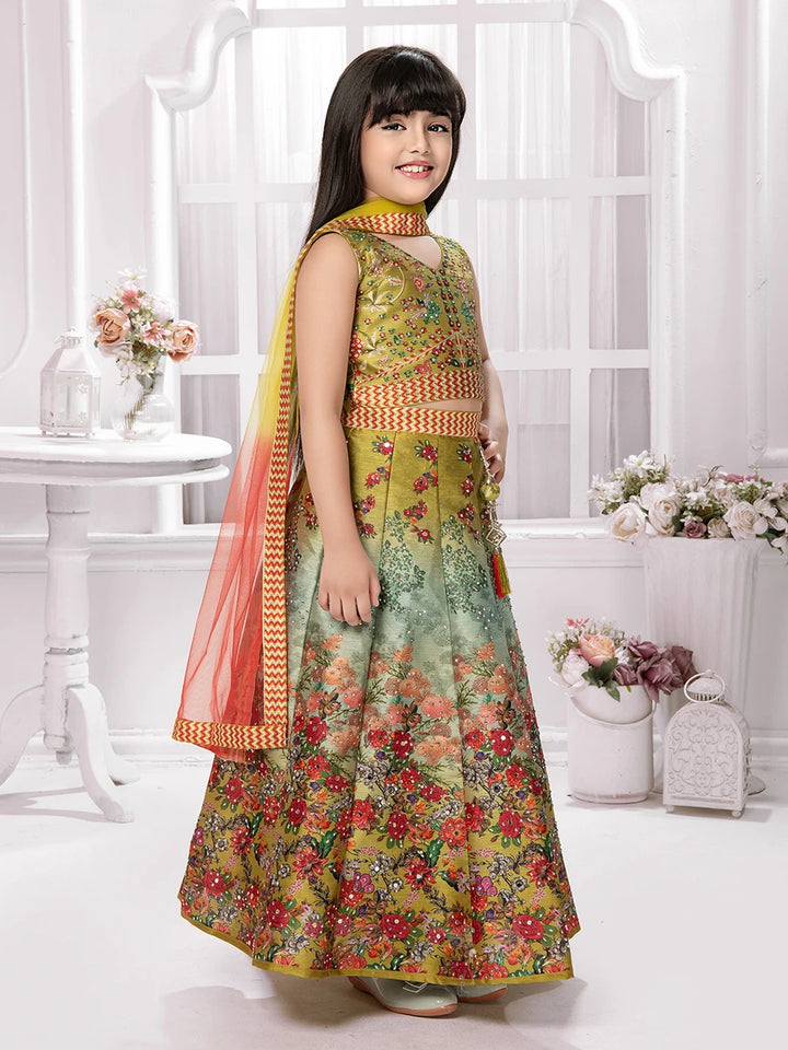 Trendy Kids Lehenga Choli | Multicolor Printed Party Wear