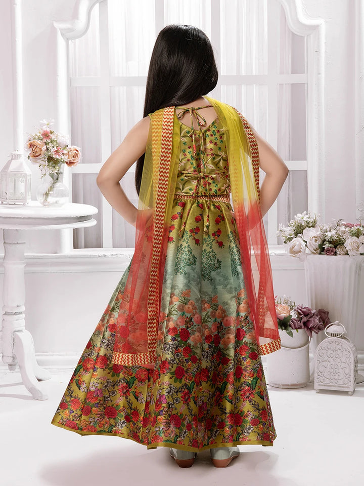 Trendy Kids Lehenga Choli | Multicolor Printed Party Wear