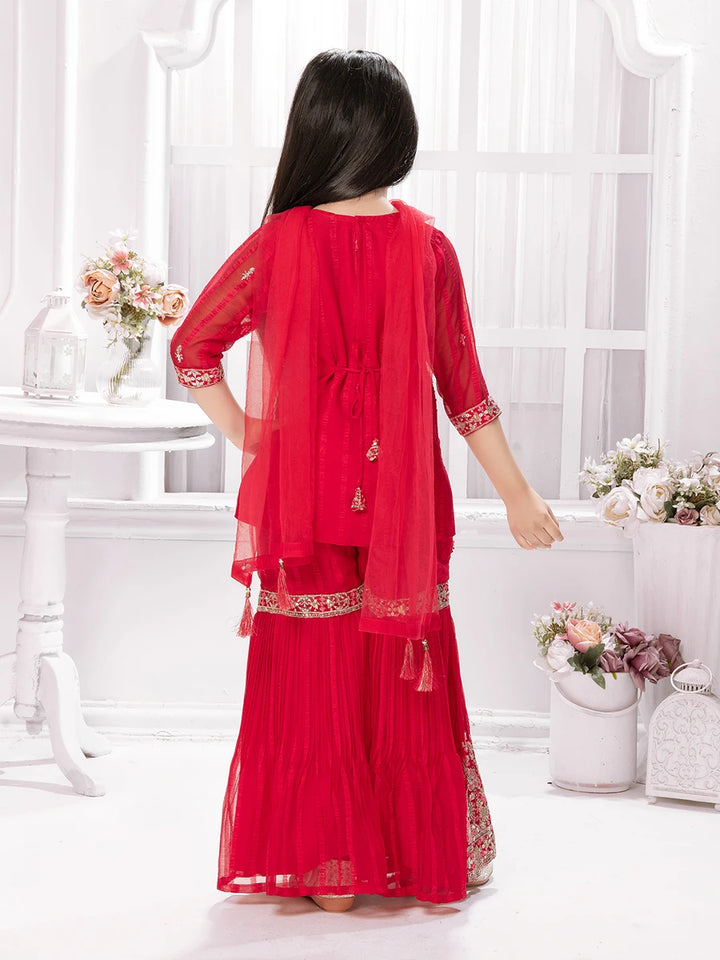 Designer Silk Sharara Set | Trendy Festive Outfit for Girls