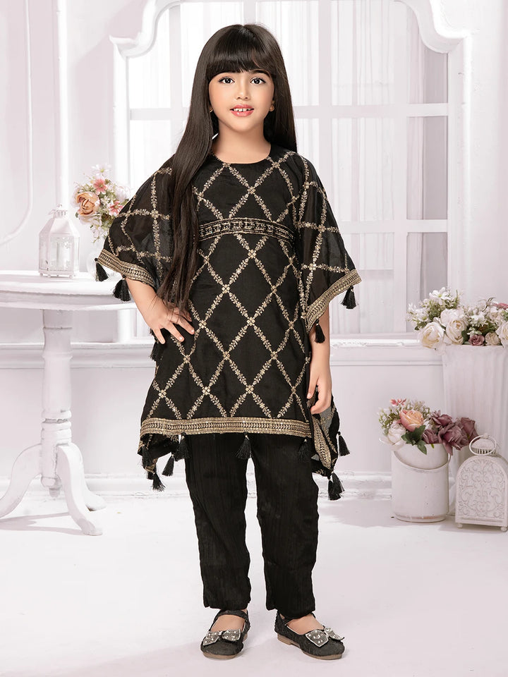 Trendy Black Kaftan Dress for Girls | Perfect Party Wear Look