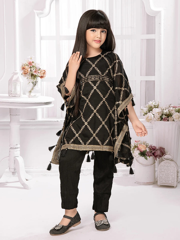 Trendy Black Kaftan Dress for Girls | Perfect Party Wear Look