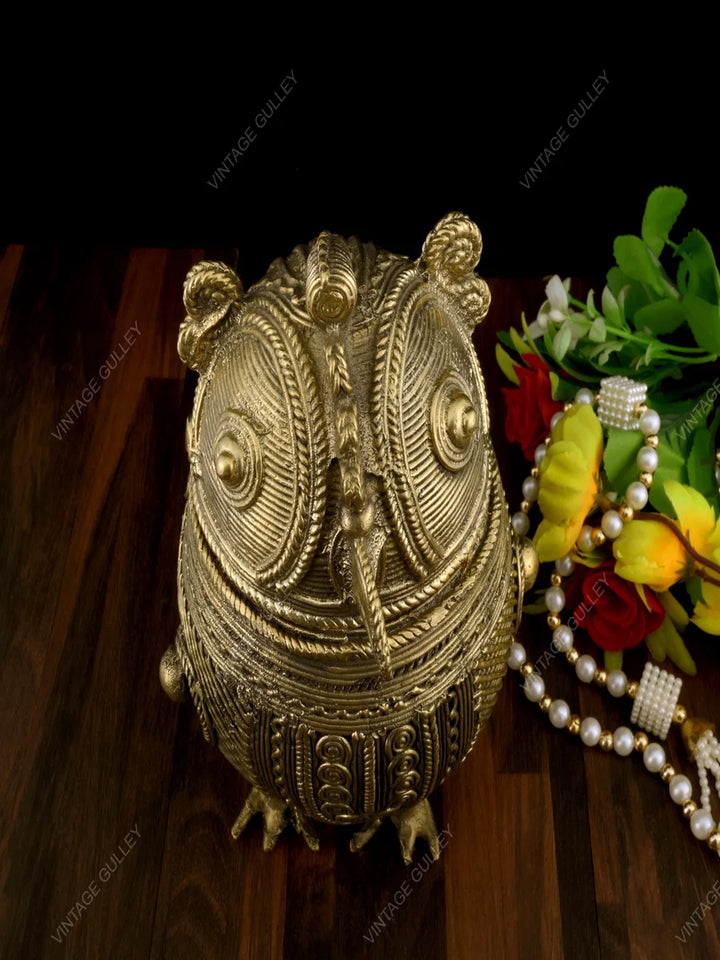Dhokra Owl Jewellery Box | Handmade Decorative Storage for Knick Knacks