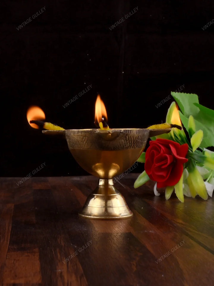 Brass Deepak | Handcrafted Decorative Diya for Special Occasions