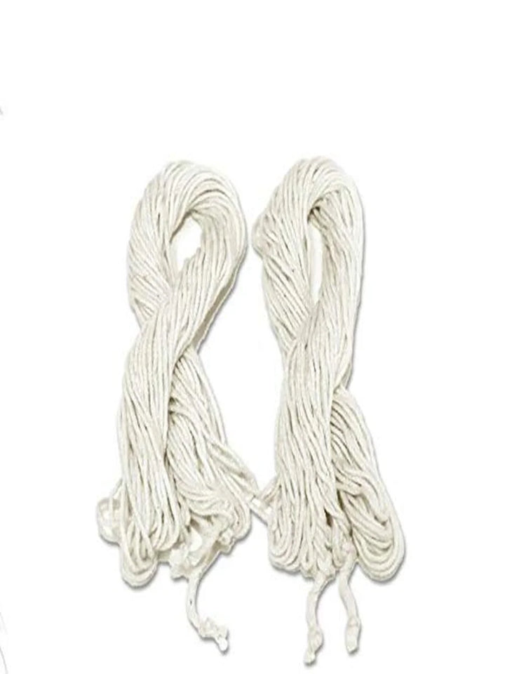 Pujhome Pure Cotton Janeu (Yagnopaveeth) White Cotton Janeu, Sacred Thread Janeu | Pack of 20 | Sacred Brahmin Thread for Puja & Personal Use