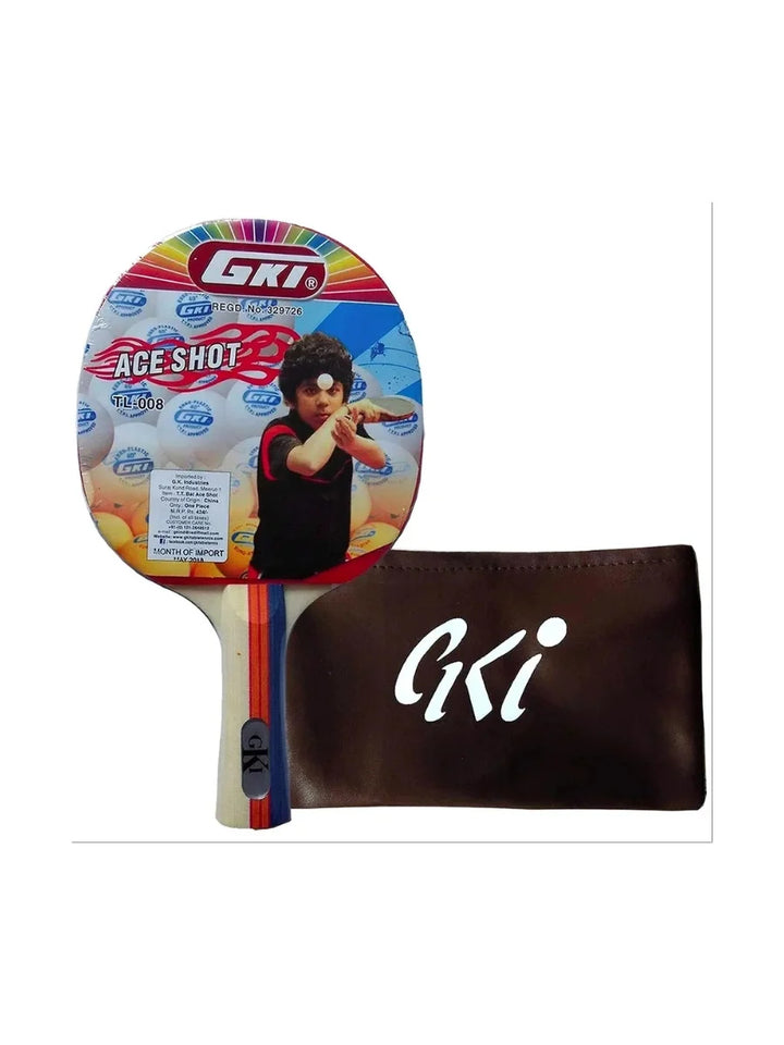 GKI Ace Shot Table Tennis Racquet: Beginner-Friendly Table Tennis Paddle for Powerful and Controlled Shots