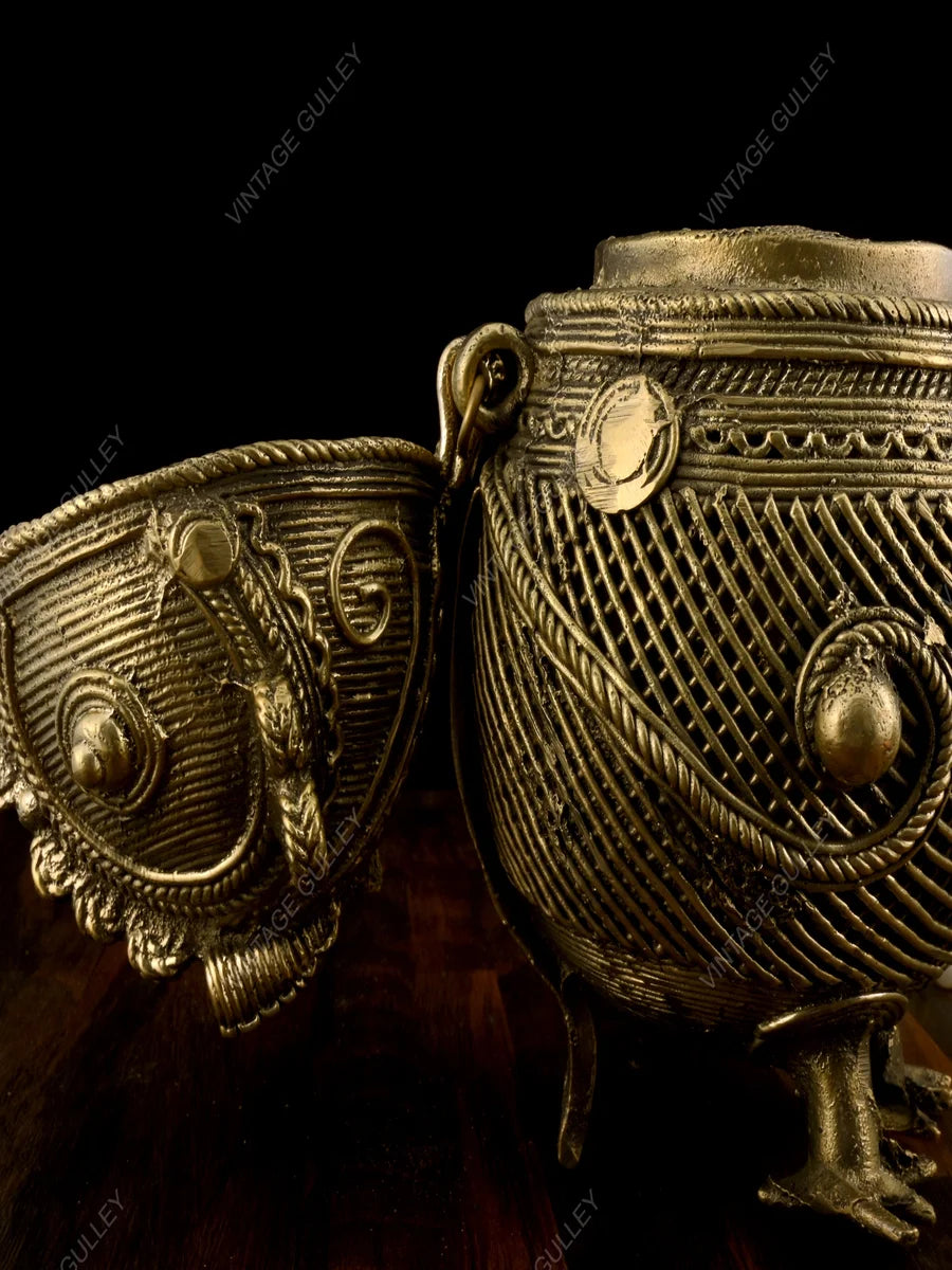 Dhokra Owl Jewellery Box | Handmade Decorative Storage for Knick Knacks
